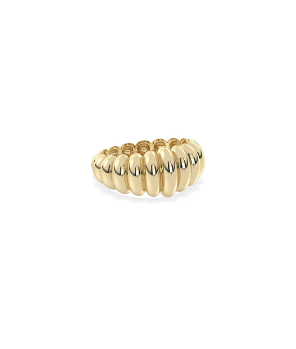 Graduating band ring side view displaying 10.8mm width and elegant taper alternate view