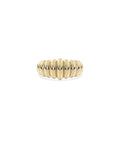 Fluted Graduating Gold Band Ring