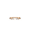 Rose gold 2 Row Diamond Band Ring with elegant mixed-cut diamond arrangement