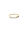 Side view of 2 Row Diamond Band Ring showing dual rows and mixed diamond cuts