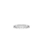 2 Row Diamond Band Ring in white gold featuring two-row round and marquise sparkle