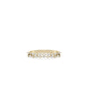 2 Row Diamond Band Ring in yellow gold with round and marquise diamonds