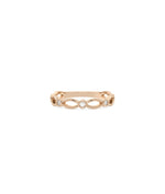 Diamond Station Arch Band Ring - 79e | Everyday 14K Gold Jewelry