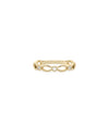 Diamond Station Arch Band Ring - 79e | Everyday 14K Gold Jewelry
