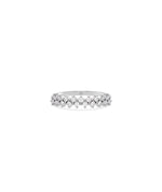 2 Row Diamond Cluster Ring in white gold featuring two-row sparkle with clusters