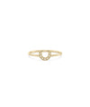 Horse Shoe Diamond Ring - 79e | Everyday 14K Gold Jewelry