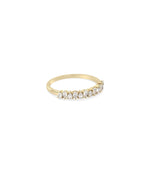 Side view of Diamond Pear Shape Cluster Ring showing 3.3mm width and cluster detail