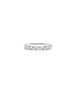 Diamond Pear Shape Cluster Ring in white gold featuring teardrop diamond formation