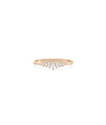 Rose gold Diamond Multi Shape Graduating Band Ring featuring graduated diamond flow