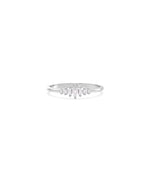 Diamond Multi Shape Graduating Band Ring in white gold with varied diamond shapes