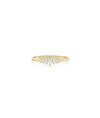 Diamond Multi Shape Graduating Band Ring in yellow gold with progressive diamond sizes
