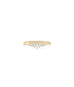 Diamond Multi Shape Graduating Band Ring in yellow gold with progressive diamond sizes
