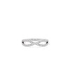 Criss Cross Diamond Ring in white gold featuring geometric criss-cross with diamonds