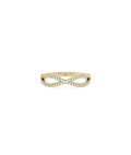 Diamond Criss-Cross Ring