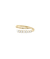 Diamond Bypass Ring in yellow gold with crossing diamond-adorned bands