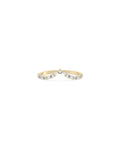 Diamond Baguette & Round Chevron Band Ring