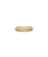 Gold Chevron Band Ring in yellow gold with distinctive V-shaped chevron pattern