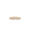 Rose gold Diamond Heart Shape Band Ring with five symbolic heart diamonds