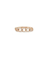 Rose gold Diamond Curb Link Band Ring with heritage chain-inspired texture