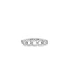Diamond Curb Link Band Ring in white gold featuring classic curb link design