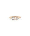 Rose gold Diamond Split Illusion Set Ring with illusion set diamonds on split strands