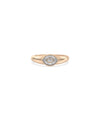 Rose gold Diamond Evil Eye Band Ring with meaningful evil eye and diamond sparkle