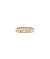 Rose gold Multi Shape Bezel Band Ring with contemporary bezel-set geometric diamonds