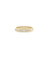 Multi Shape Bezel Band Ring in yellow gold with varied bezel-set diamonds