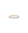 Rose gold Emerald Cut Diamond Band Ring with sophisticated emerald cut sparkle