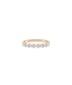 Rose gold Emerald Cut Diamond Band Ring with sophisticated emerald cut sparkle