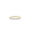 Emerald Cut Diamond Band Ring in yellow gold with step-cut rectangular diamonds