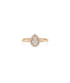 Rose gold Diamond Illusion Set Band Ring with elegant pear-shaped illusion set stones