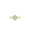 Diamond Illusion Set Band Ring in yellow gold with pear-shaped illusion diamonds