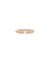 Rose gold Diamond Solitaire Fluted Ring with vintage-inspired fluted detailing