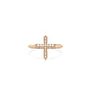 Rose gold Diamond Cross Ring with meaningful religious cross and diamonds