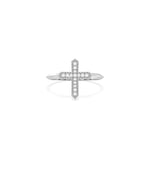 Diamond Cross Ring in white gold featuring sparkling diamond cross motif