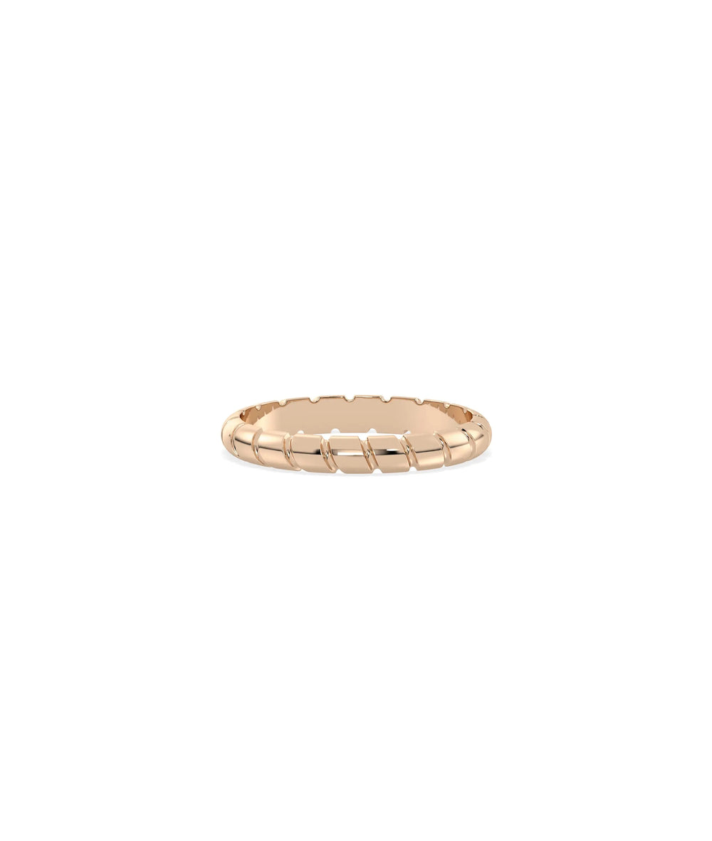 Rose gold eternity ring featuring elegant twist design and meaningful symbolism