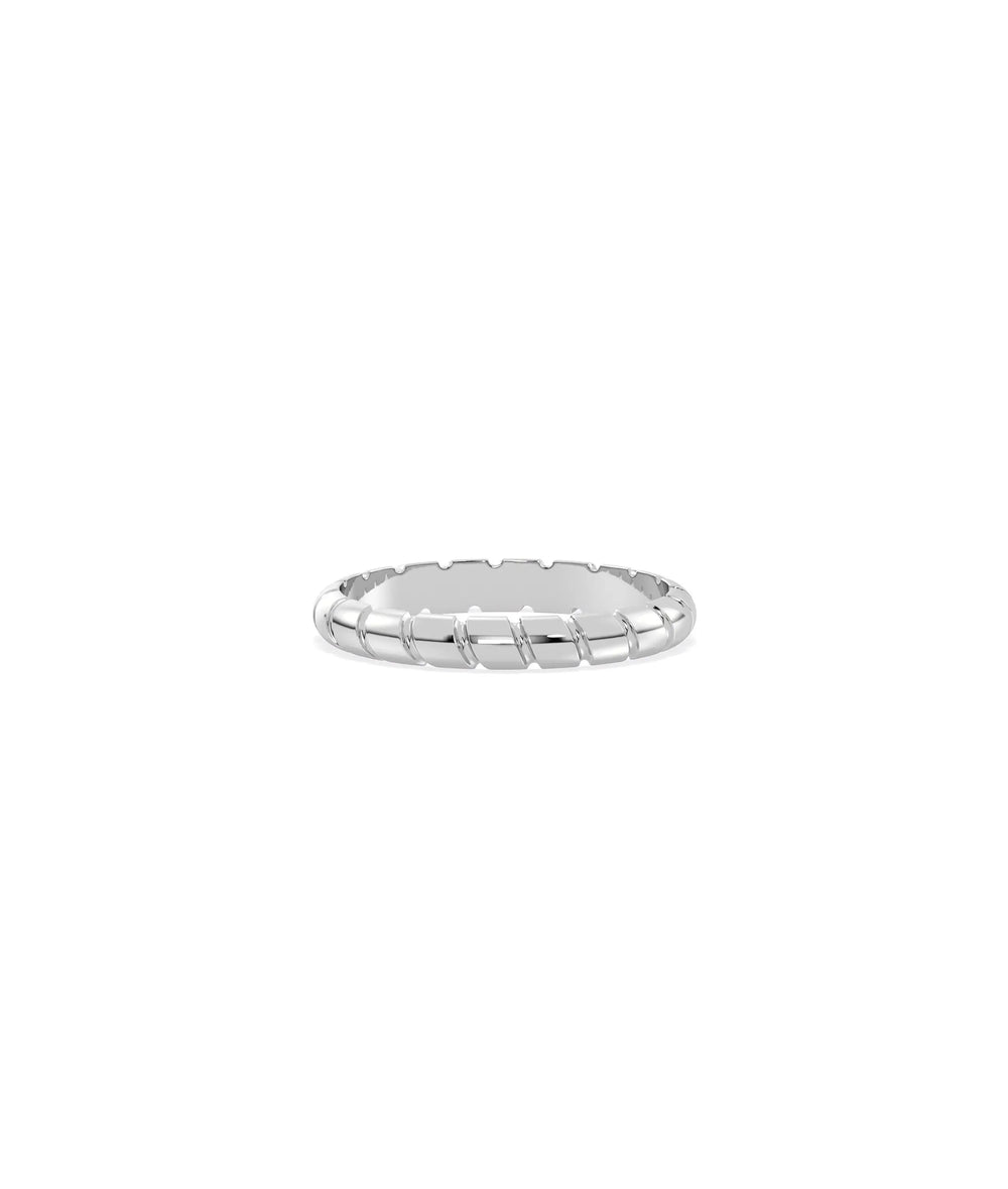 Gold Twist Eternity Band Ring white gold with timeless sophisticated styling