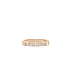 Round Baguette Diamond Wide Band Ring - 79e | Everyday 14K Gold Jewelry