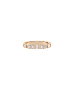 Round Baguette Diamond Wide Band Ring - 79e | Everyday 14K Gold Jewelry