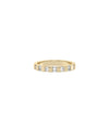 Round Baguette Diamond Wide Band Ring - 79e | Everyday 14K Gold Jewelry