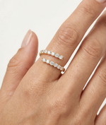 Diamond Bypass Ring