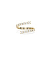 Diamond Bypass Ring in yellow gold with crossing bands and abundant diamonds
