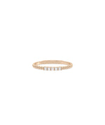 Rose gold 5 Stone Diamond Beaded Band Ring with delicate beaded vintage styling