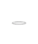 5 Stone Diamond Beaded Band Ring in white gold featuring five-stone and textured band