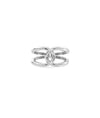 Gold Twist Band Ring white gold with modern elegant intertwining detail