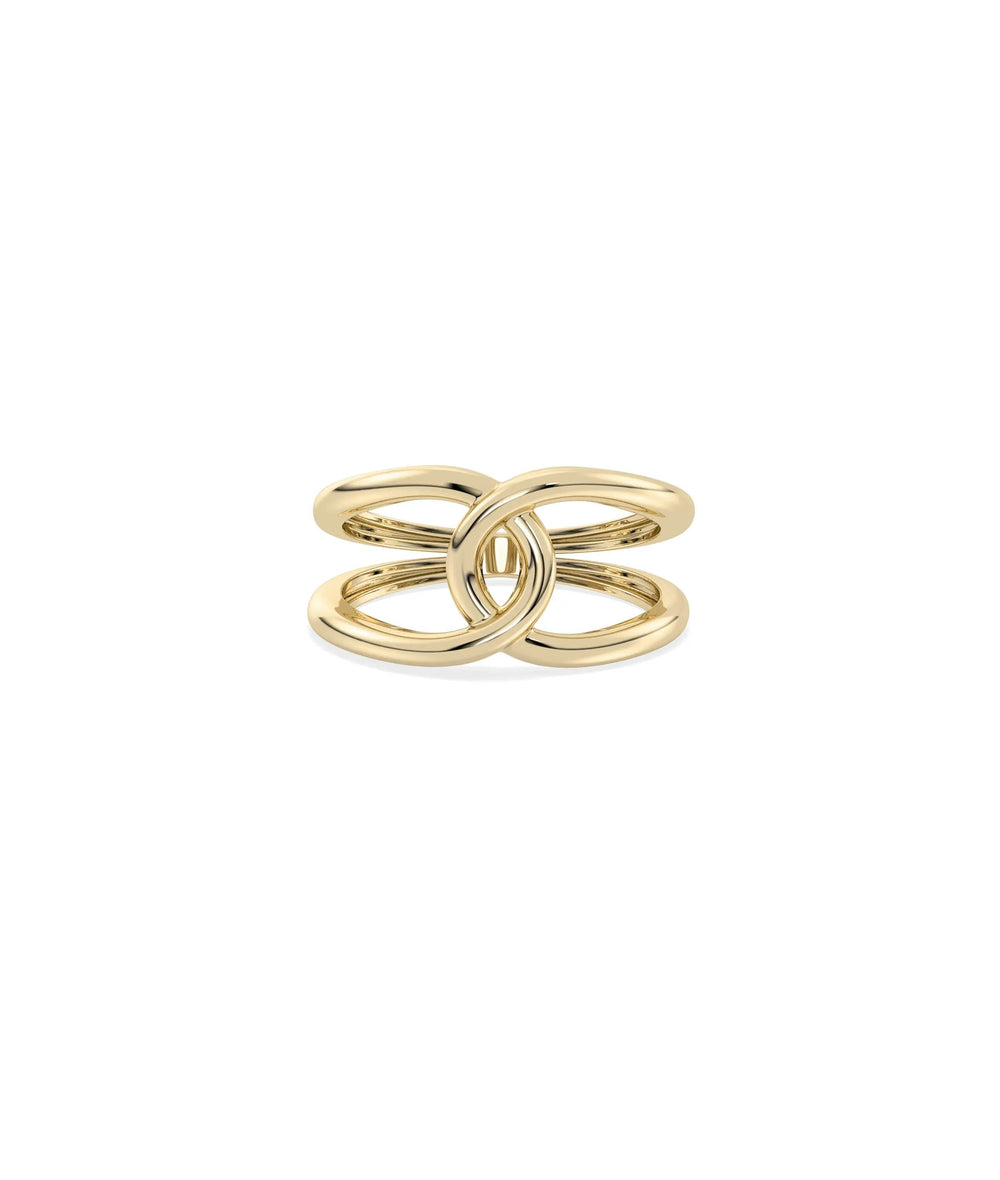 Gold Twist Band Ring yellow gold showcasing bold 11.5mm spiraling twist design