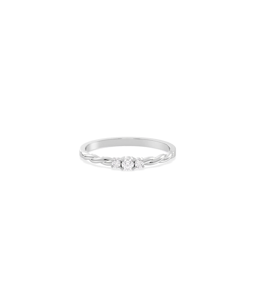 Diamond Rope Band Ring - 79e | Everyday 14K Gold Jewelry