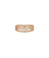 Rose gold Custom Diamond Initial Band Ring with bold personalized letter design