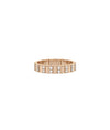 Rose gold 2 Row Diamond Band and Fluted Eternity Ring featuring carved fluted detail